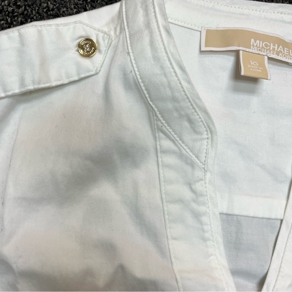 Michael Kors White Sleeveless Blouse - Picture 4 of 7
